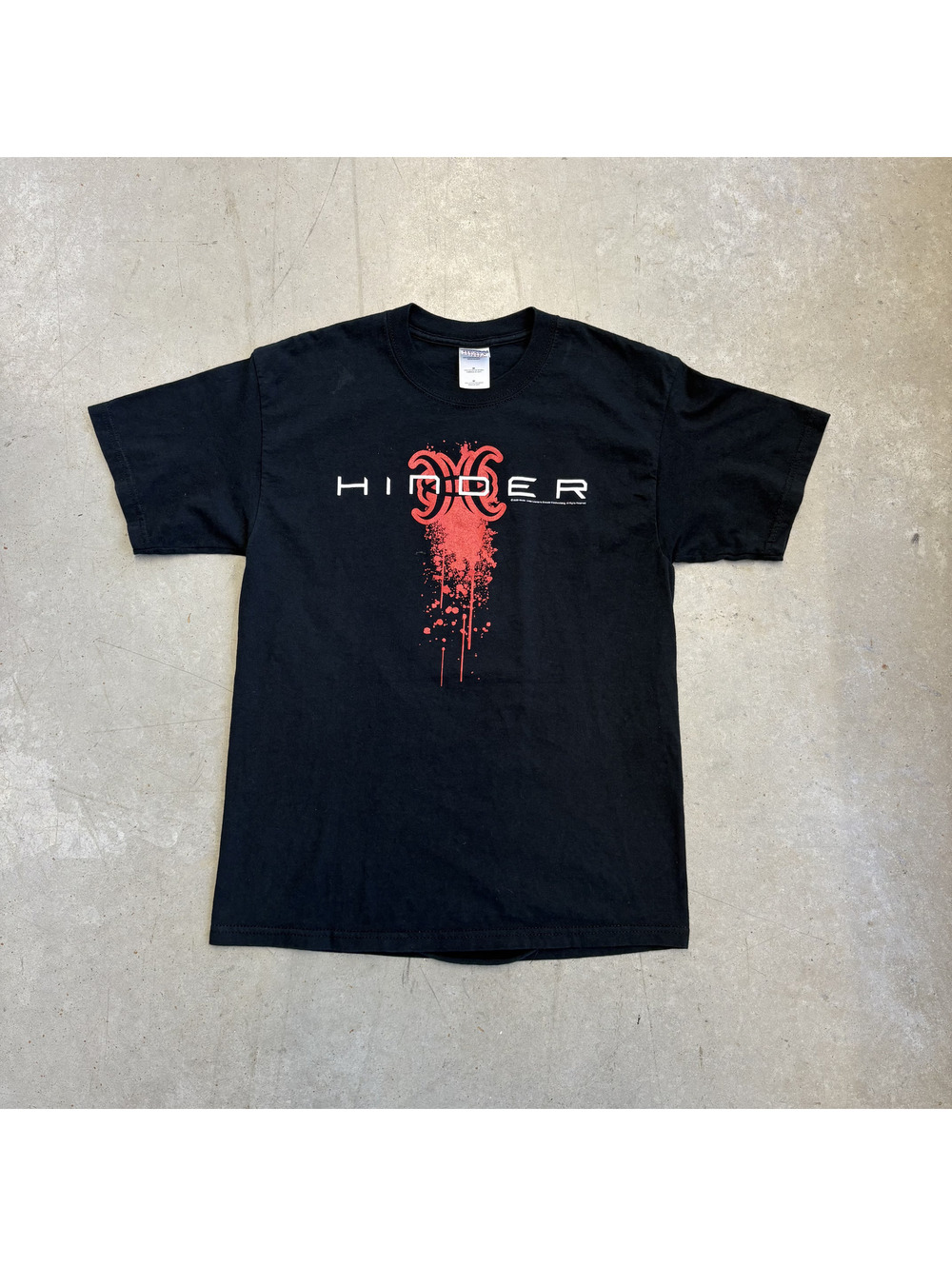Vintage 2000s Hinder Extreme Behaviour Band T-Shirt Medium Black